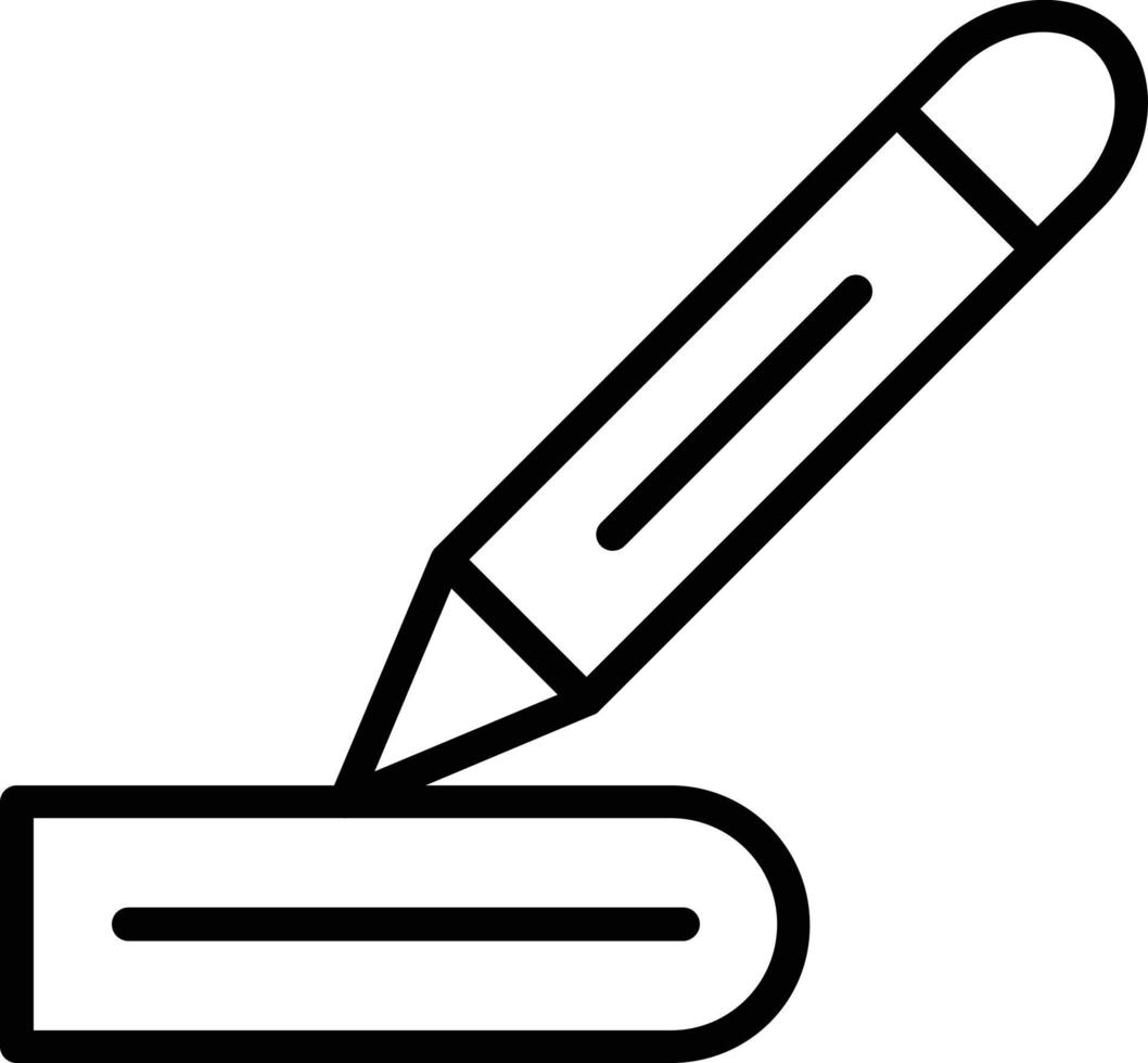 Pencil Vector Line Icon