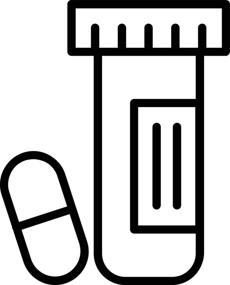 Drug Test Vector Line Icon