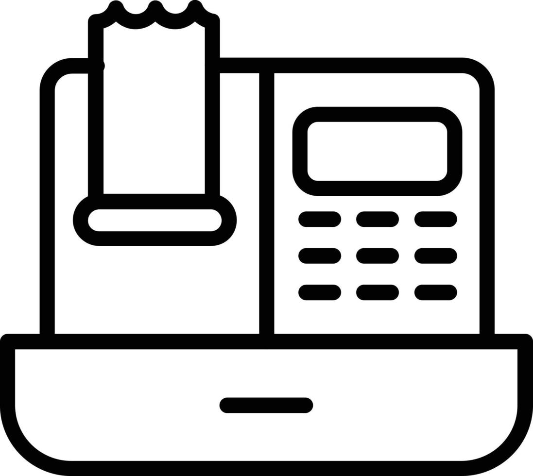 Cash Register Vector Line icon