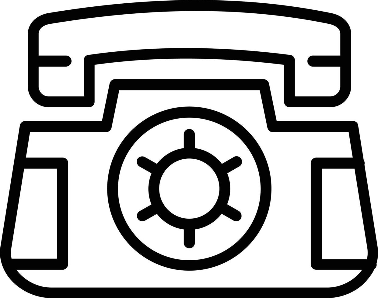 Telephone Vector Line Icon
