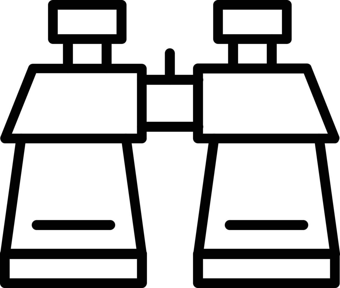 Binoculars  Vector Line Icon