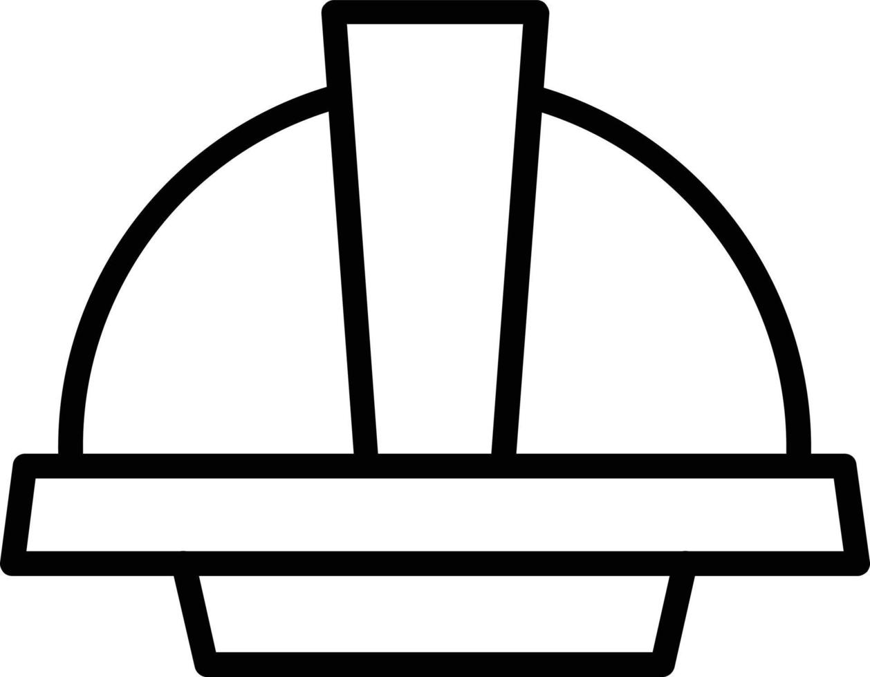 Hard Hat Vector Line Icon