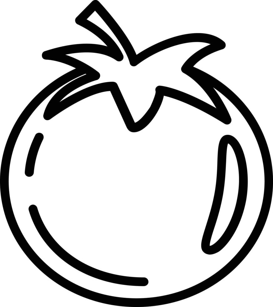 icono de línea de vector de tomate