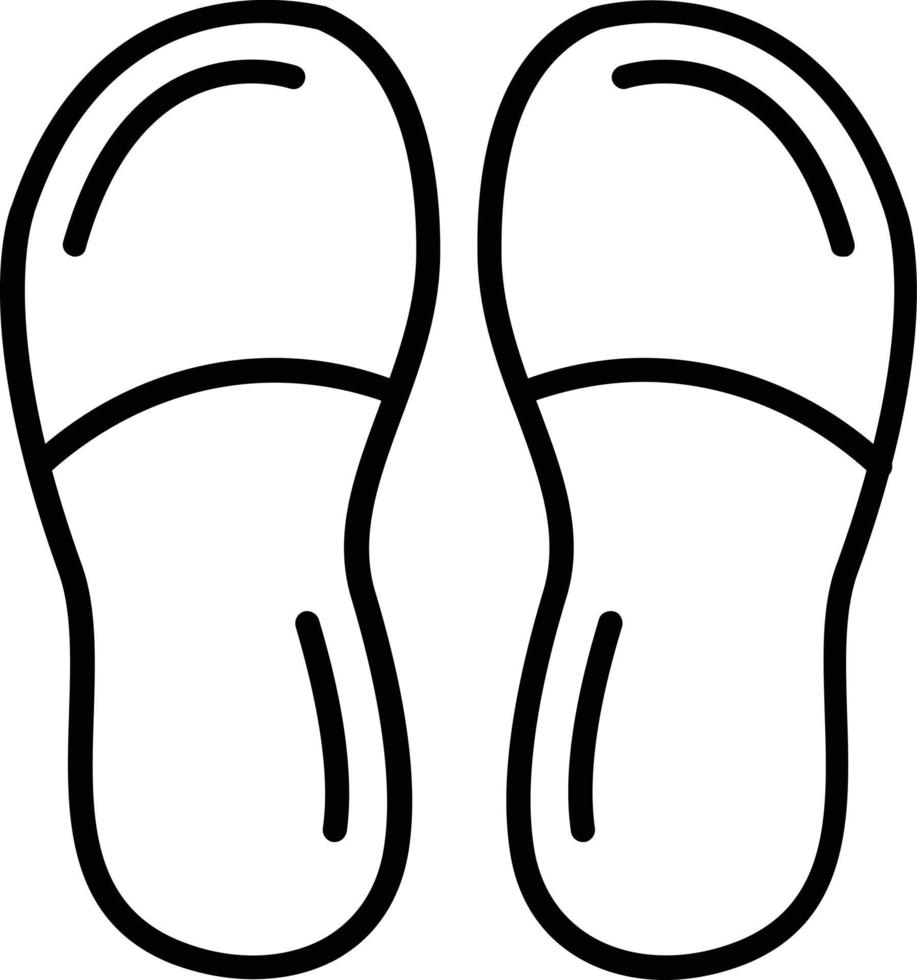 Slippers Vector Line Icon
