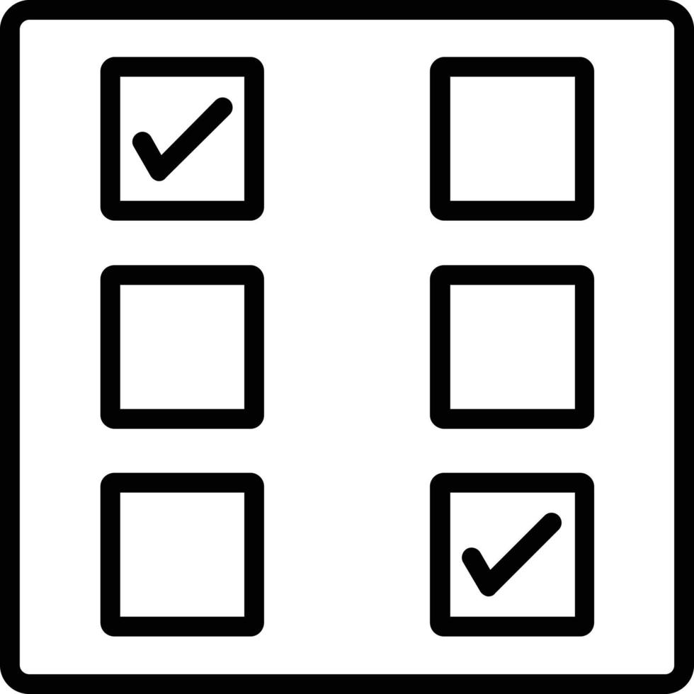 Checkbox Vector Line Icon