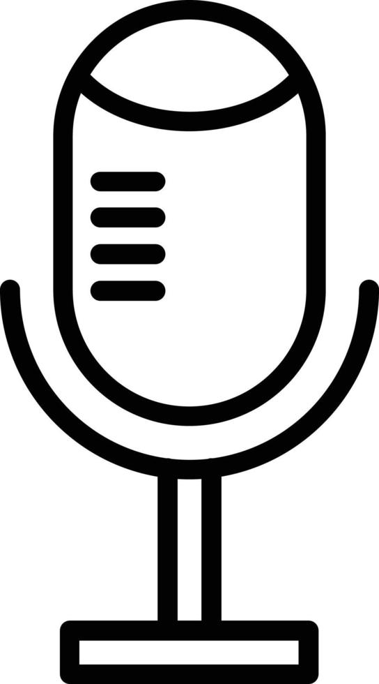 icono de línea de vector de podcast