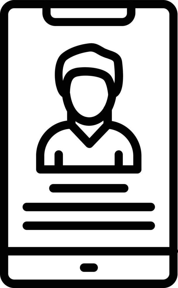 Profile Vector Line Icon