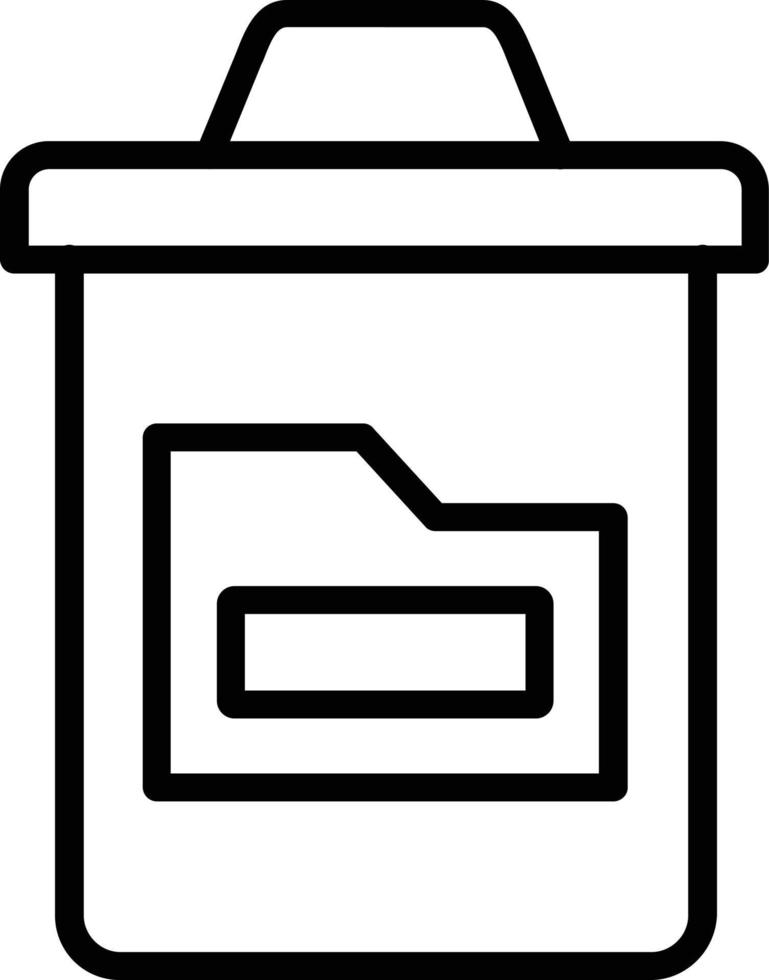 Bin Vector Line Icon