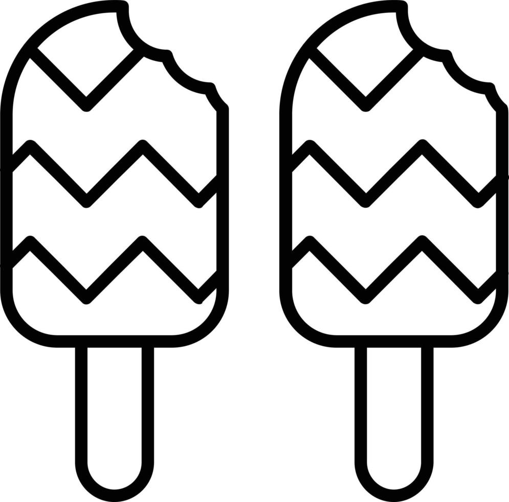 icono de línea de vector de helado