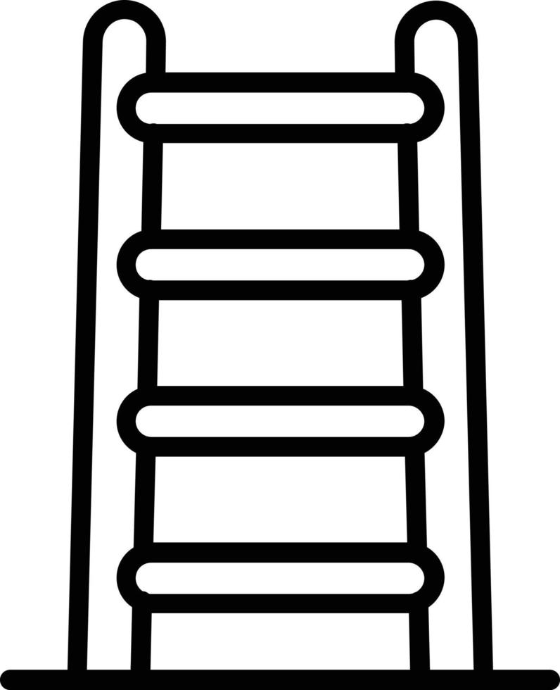 Step Ladder Vector Line Icon
