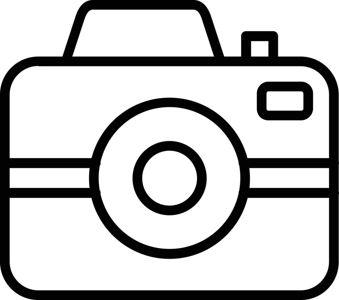 Photo Camera Vector Line Icon