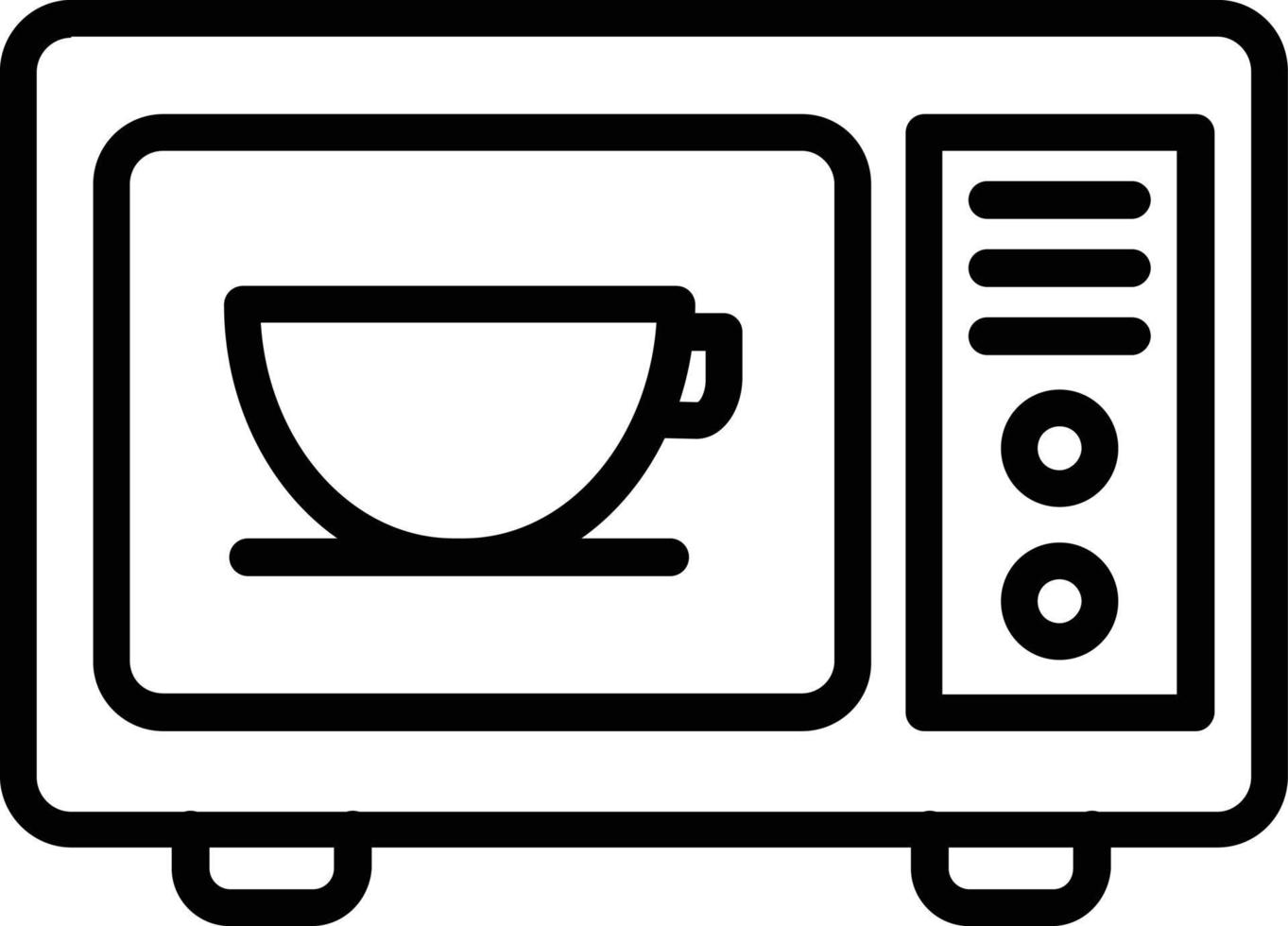 Microwave Vector Line Icon