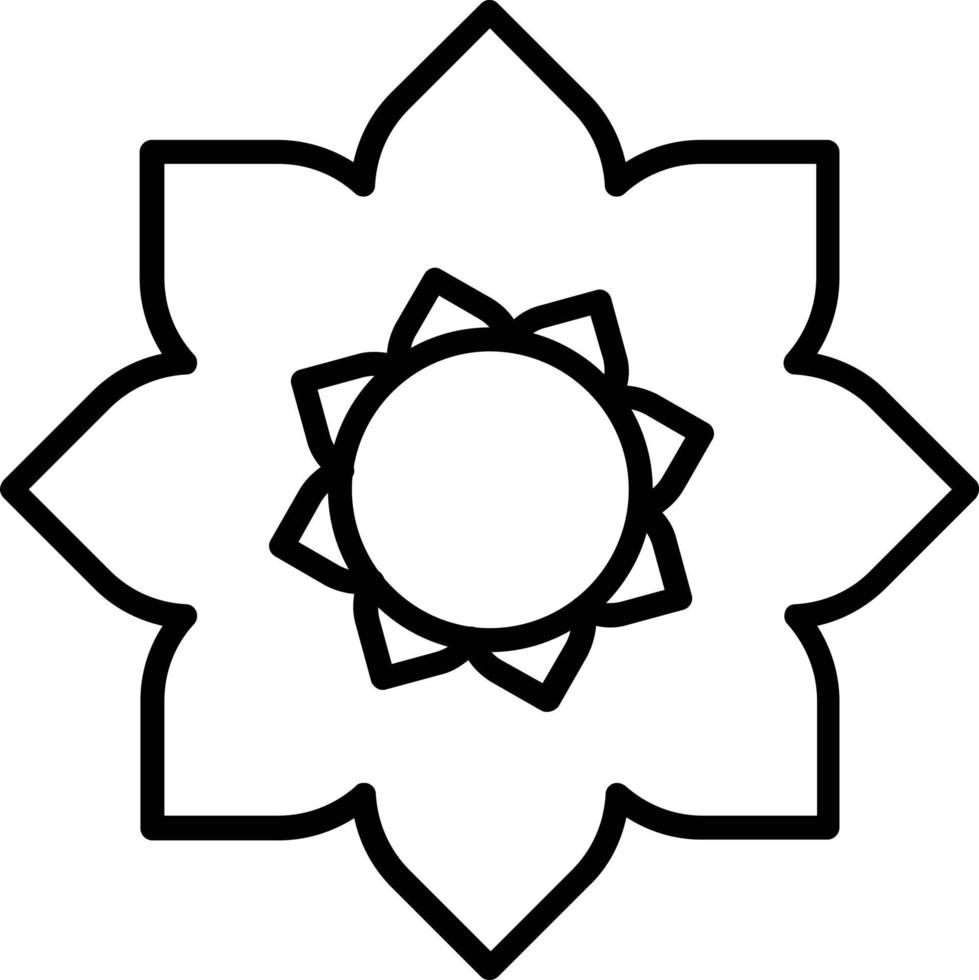 Flower Vector Line Icon