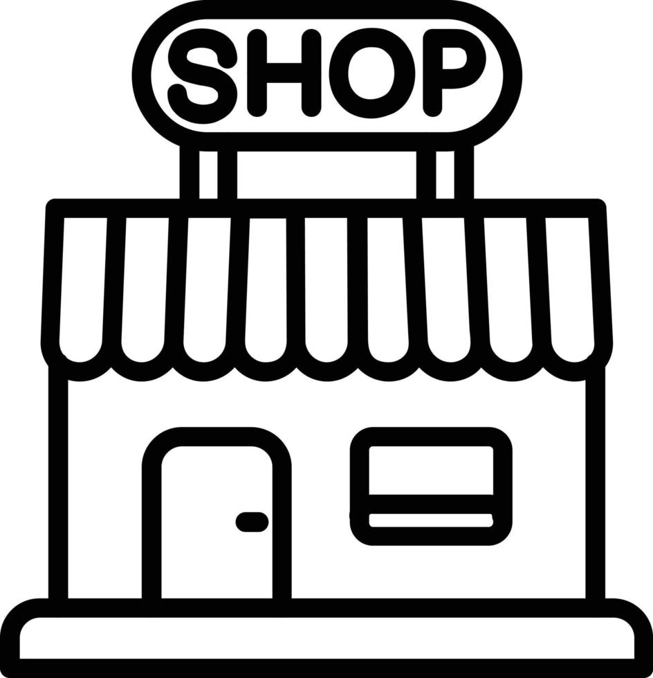 Grocery shop Vector Line icon
