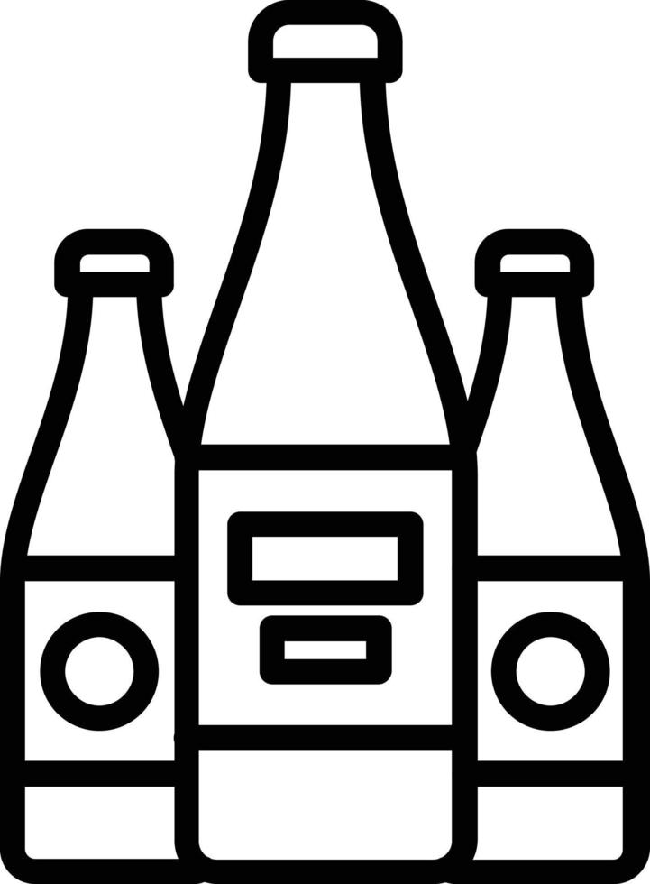 icono de línea de vector de bebidas alcohólicas