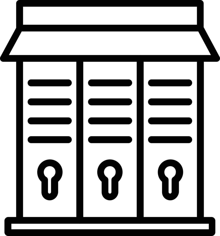 Lockers Vector Line Icon