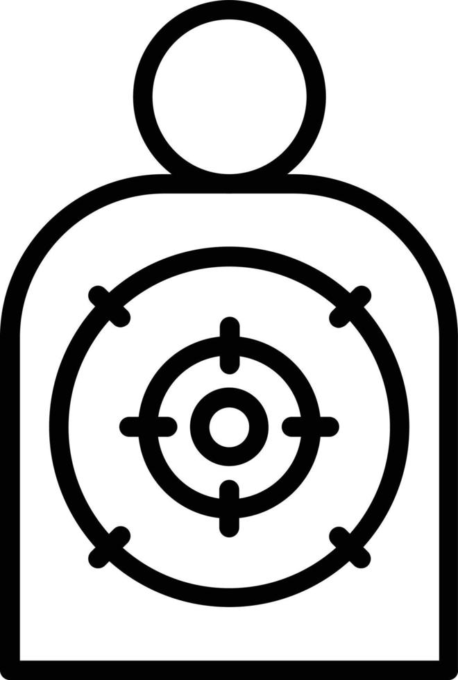 icono de línea de vector de destino de tiro