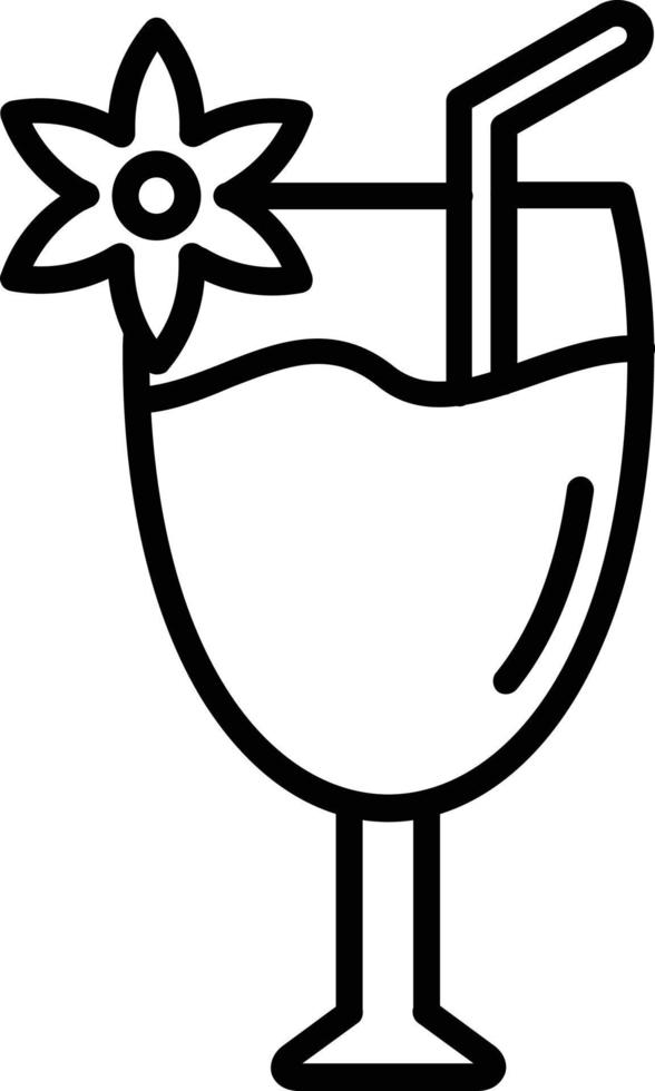 Cocktail Vector Line Icon