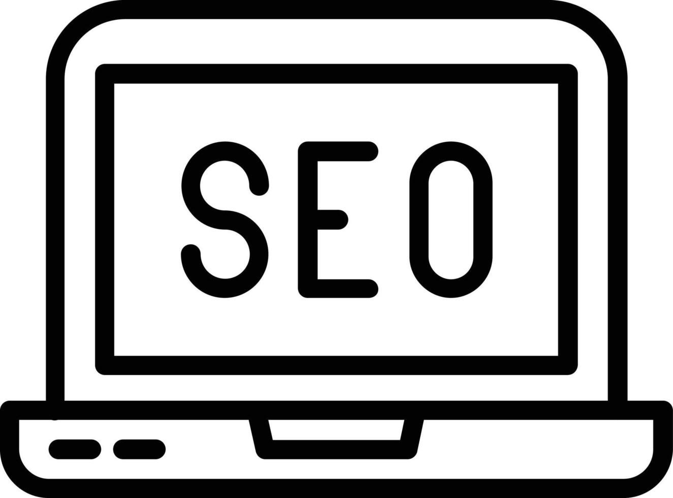 icono de línea de vector de seo