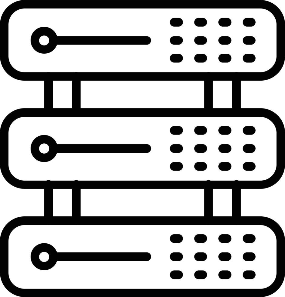 Server Vector Line Icon