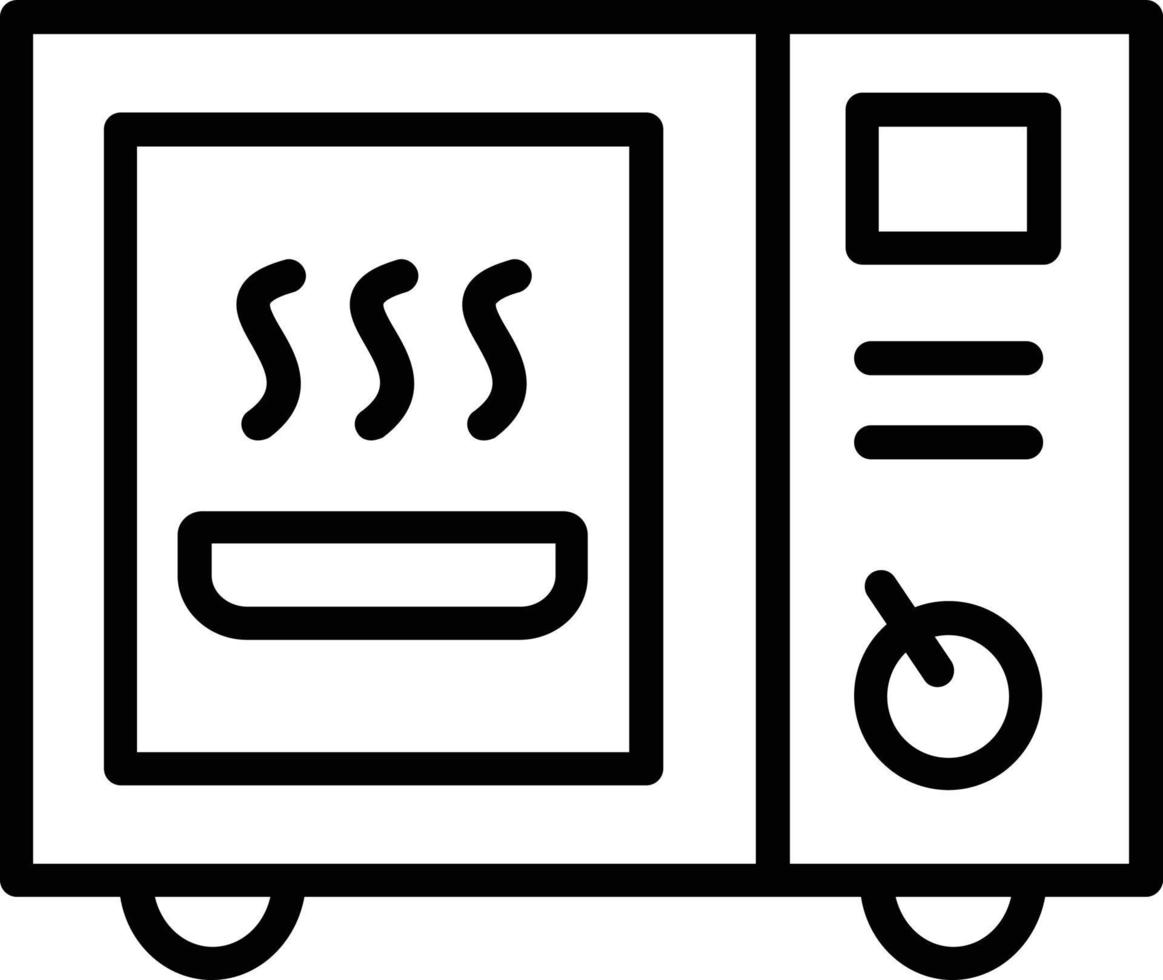 Microwave Vector Line Icon