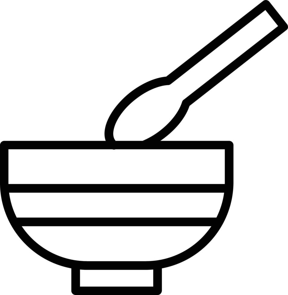 Bowl Vector Line Icon