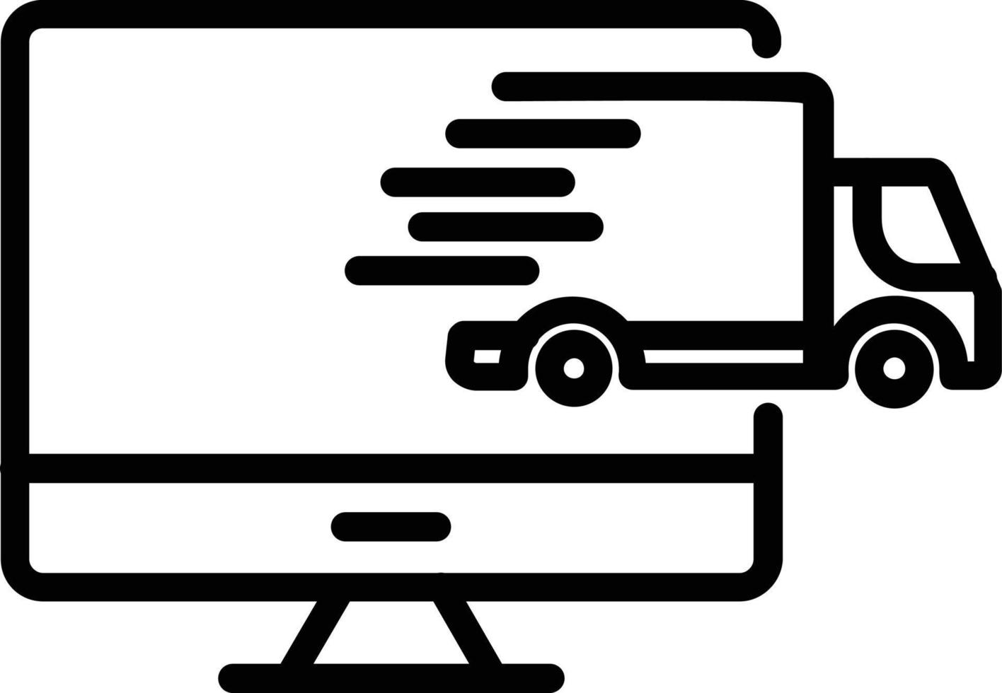 Online Delivery Vector Line icon