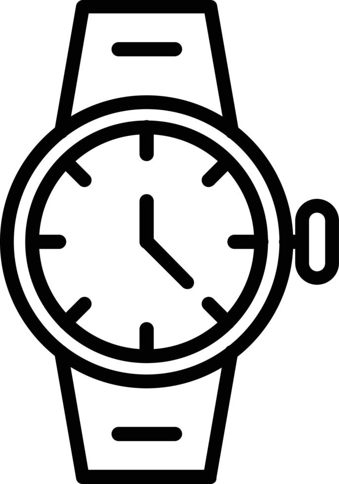 icono de línea de vector de reloj