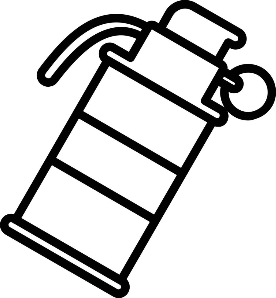 Smoke Grenade  Vector Line Icon