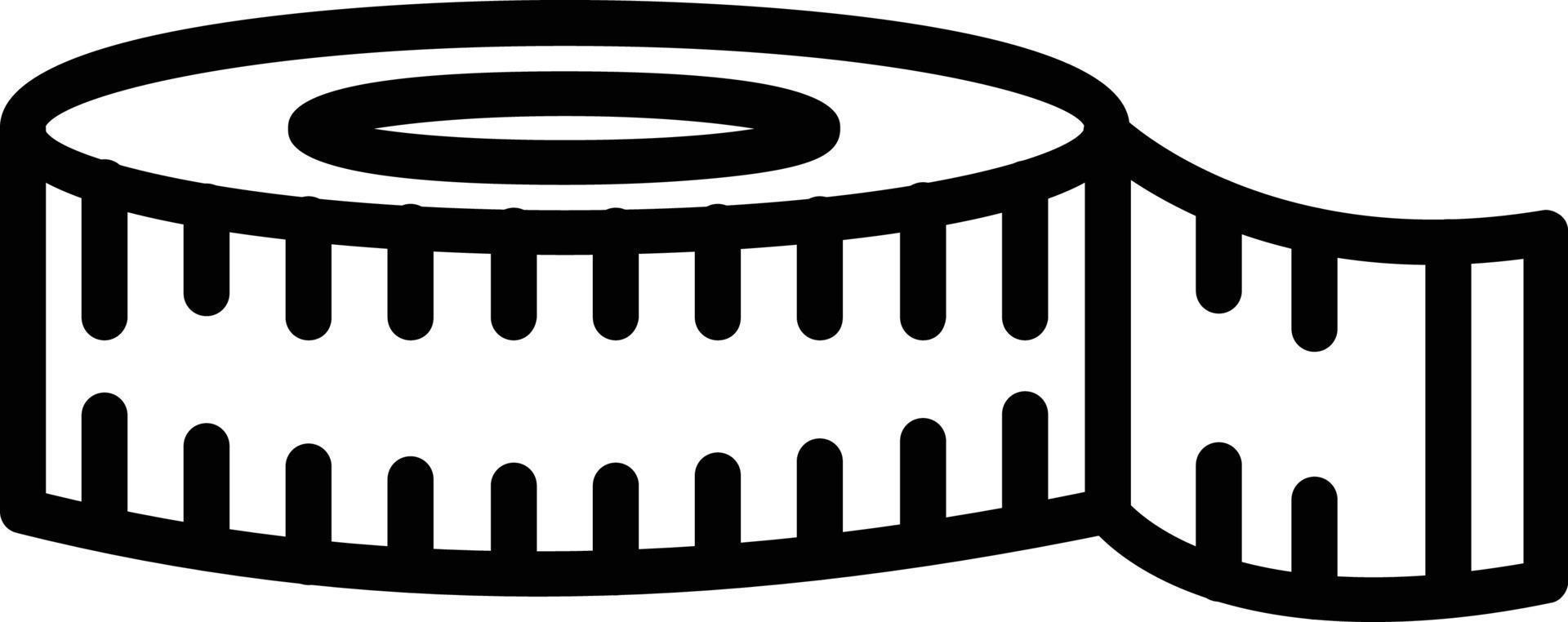 Measuring Tape Vector Line Icon