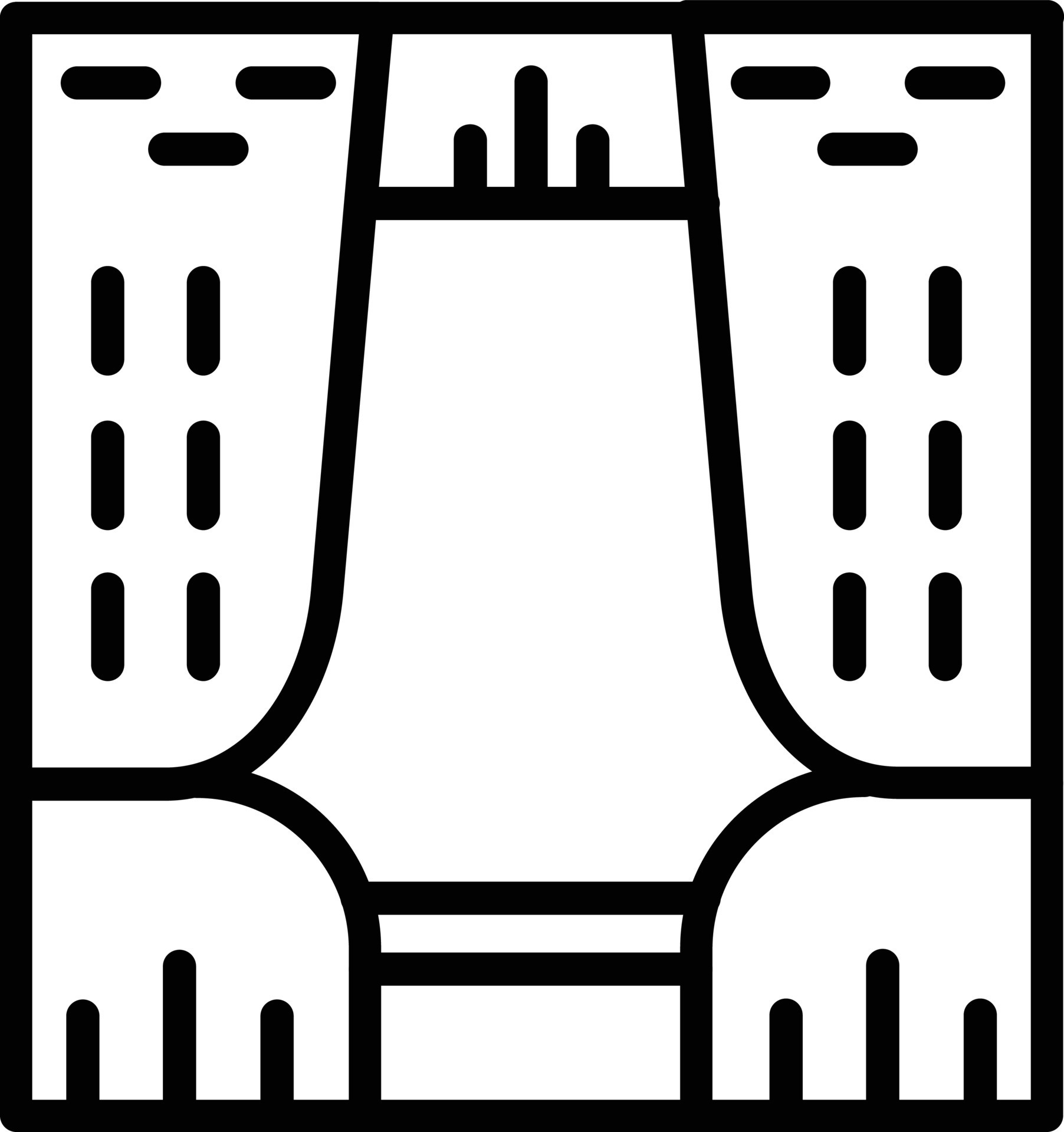 Curtains Vector Line Icon 8898091 Vector Art at Vecteezy