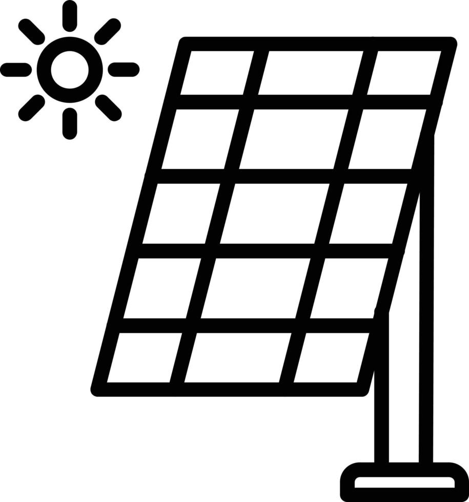 icono de línea de vector de sistema solar