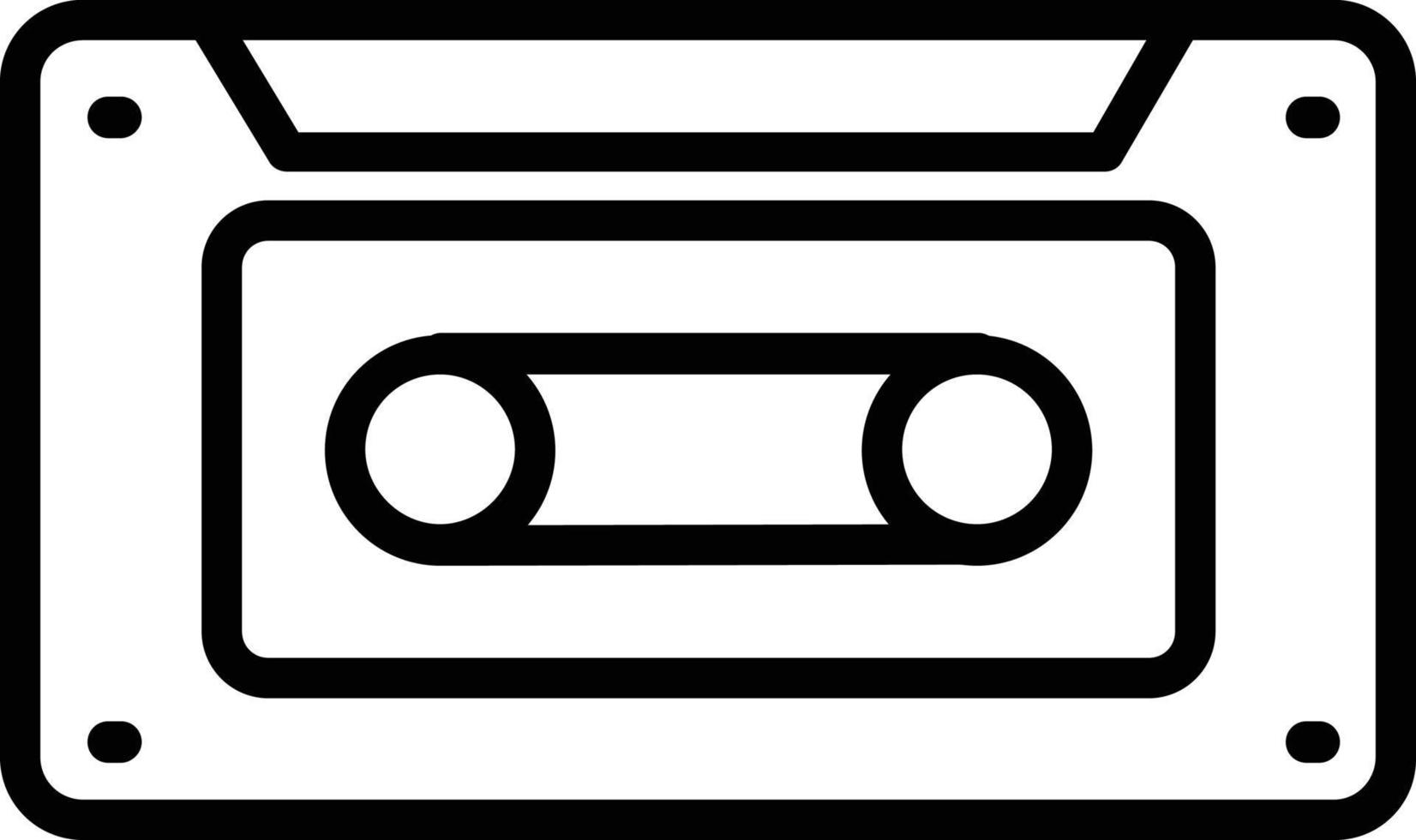 Cassette Vector Line Icon