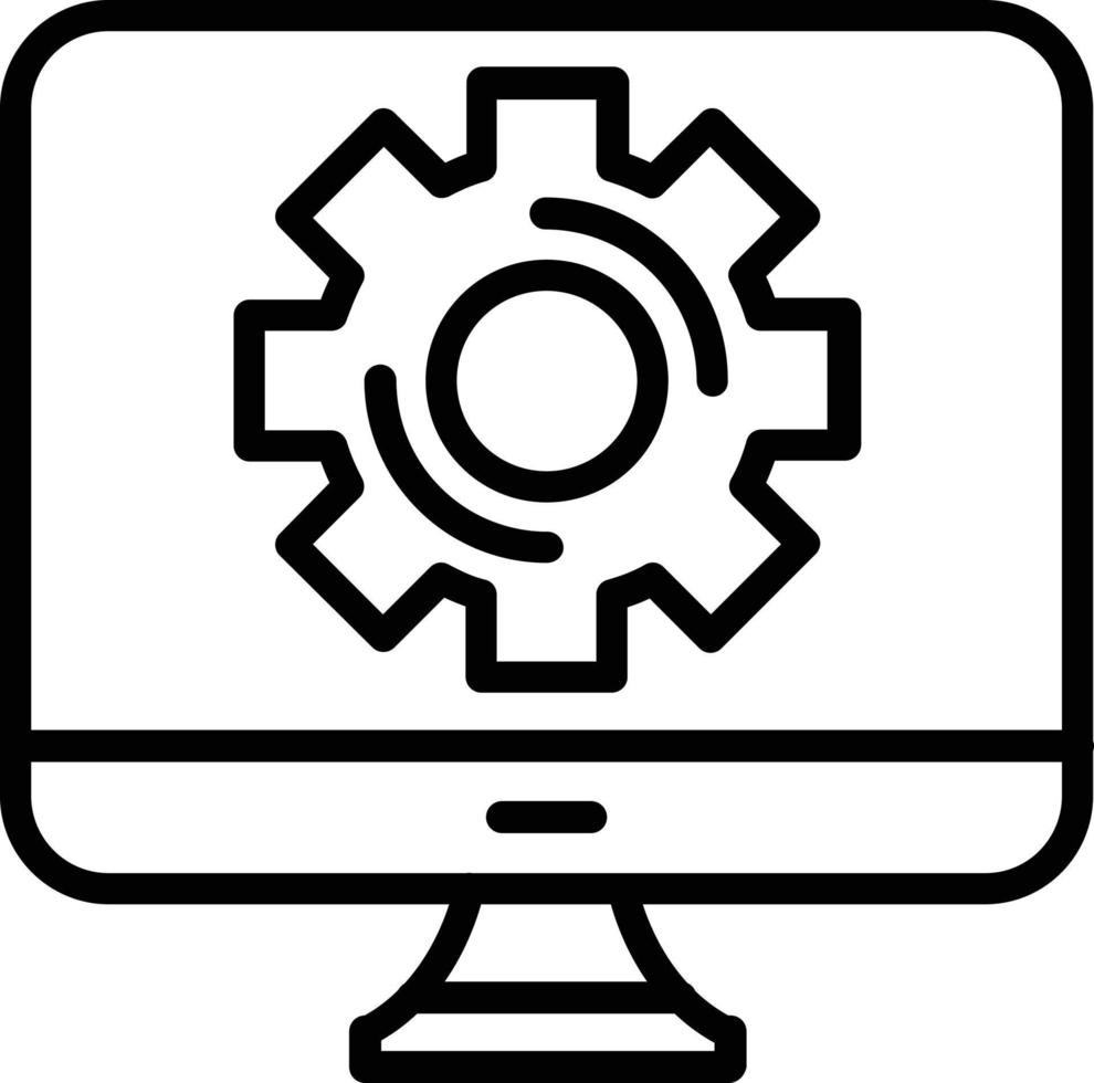 icono de línea de vector de configuración