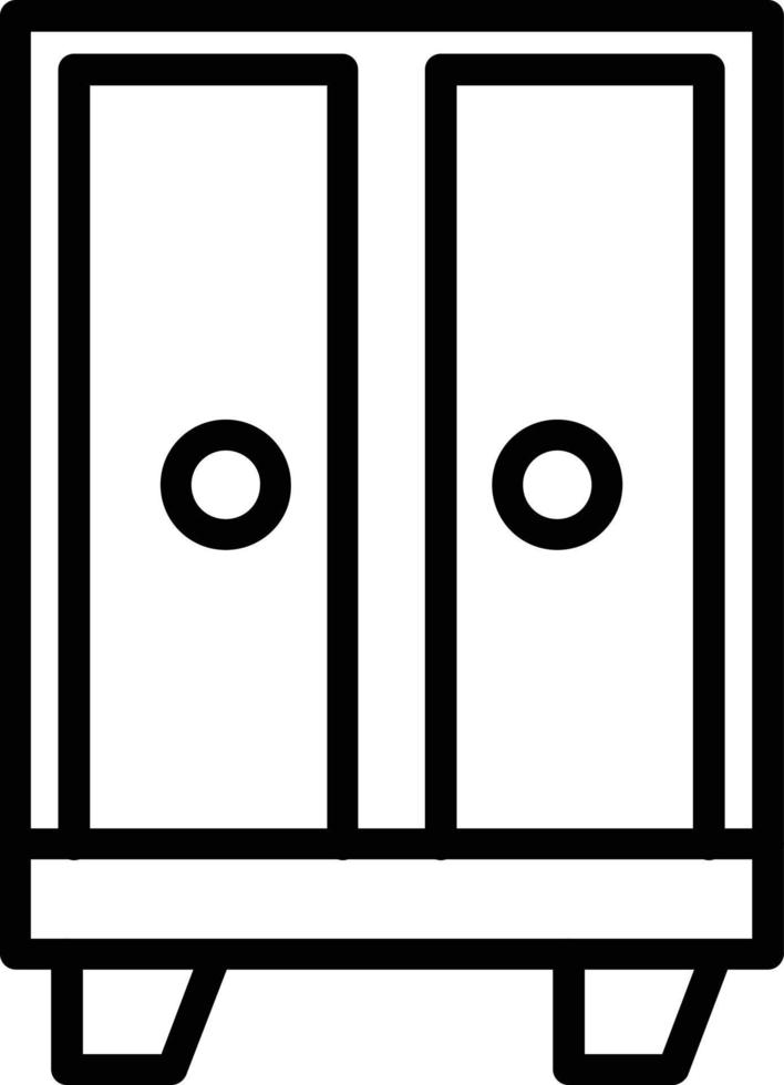 Cupboard Vector Line Icon