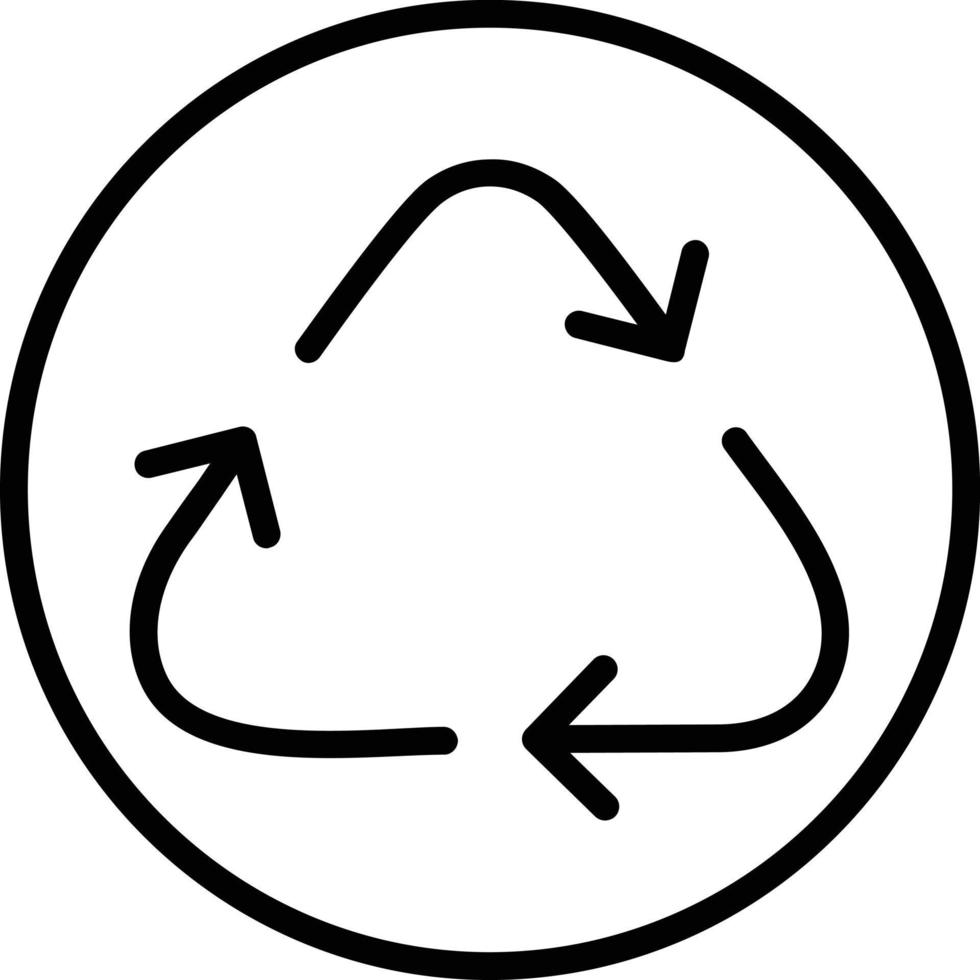 Recycling Vector Line icon