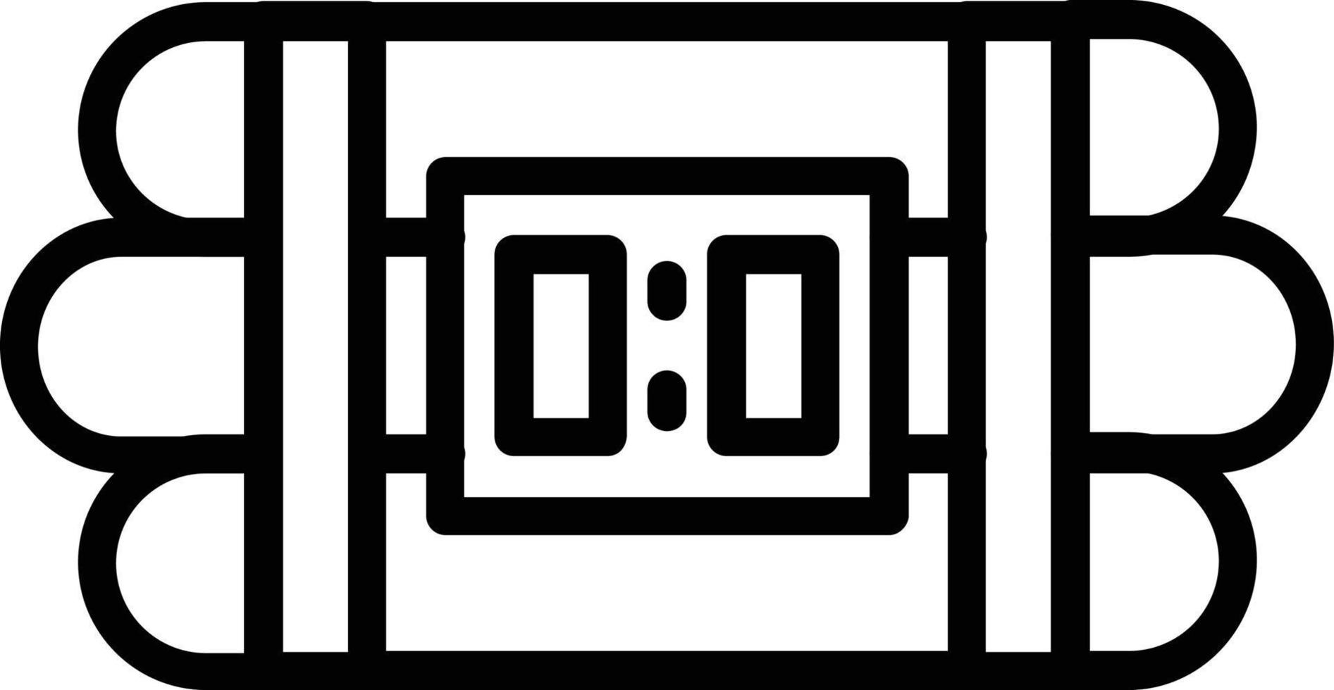 Time Bomb  Vector Line Icon
