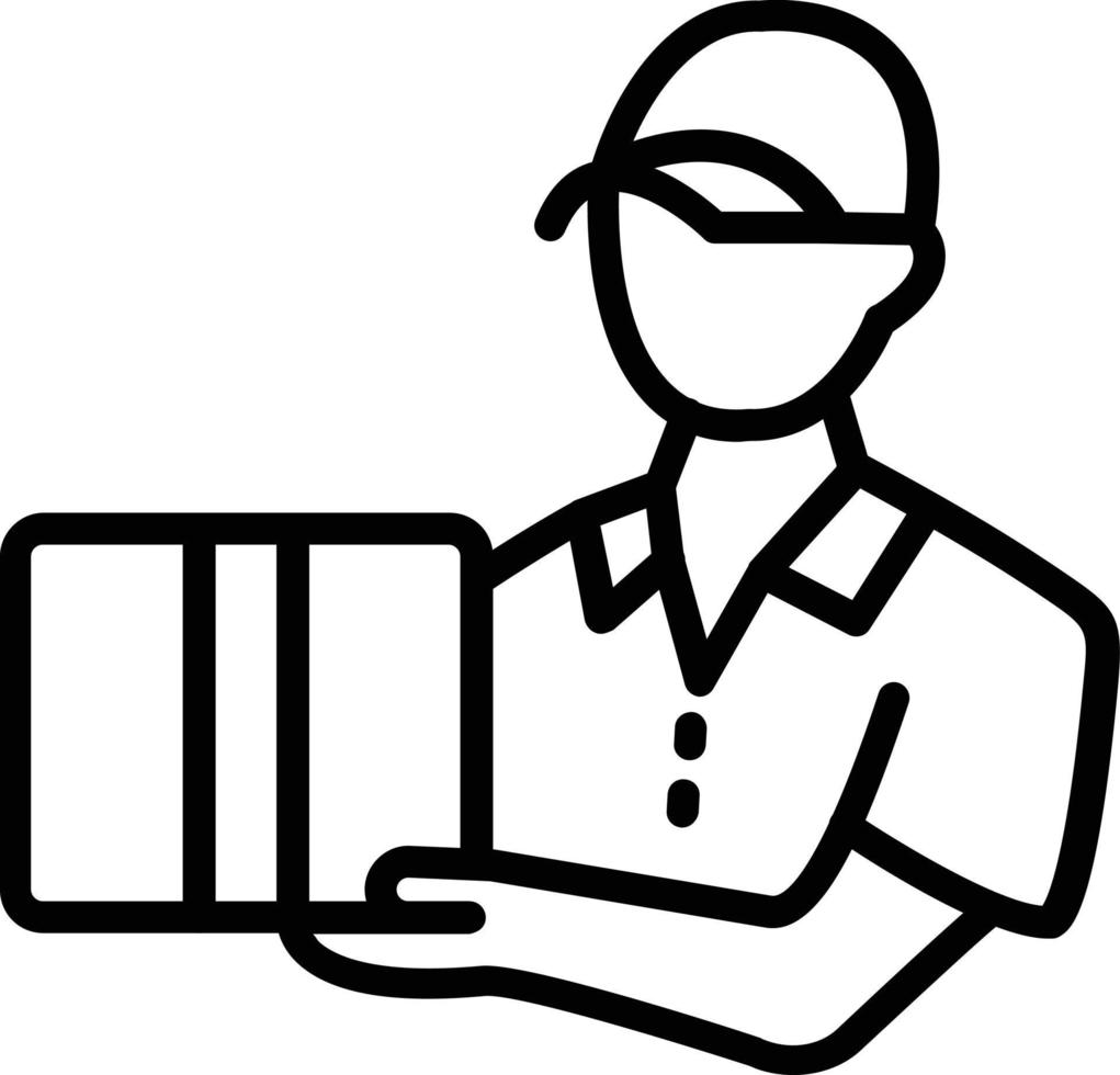 Courier Vector Line Icon