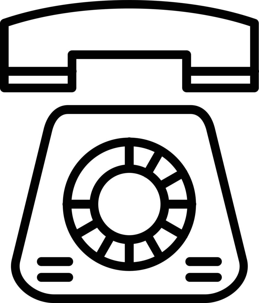 icono de línea de vector de teléfono