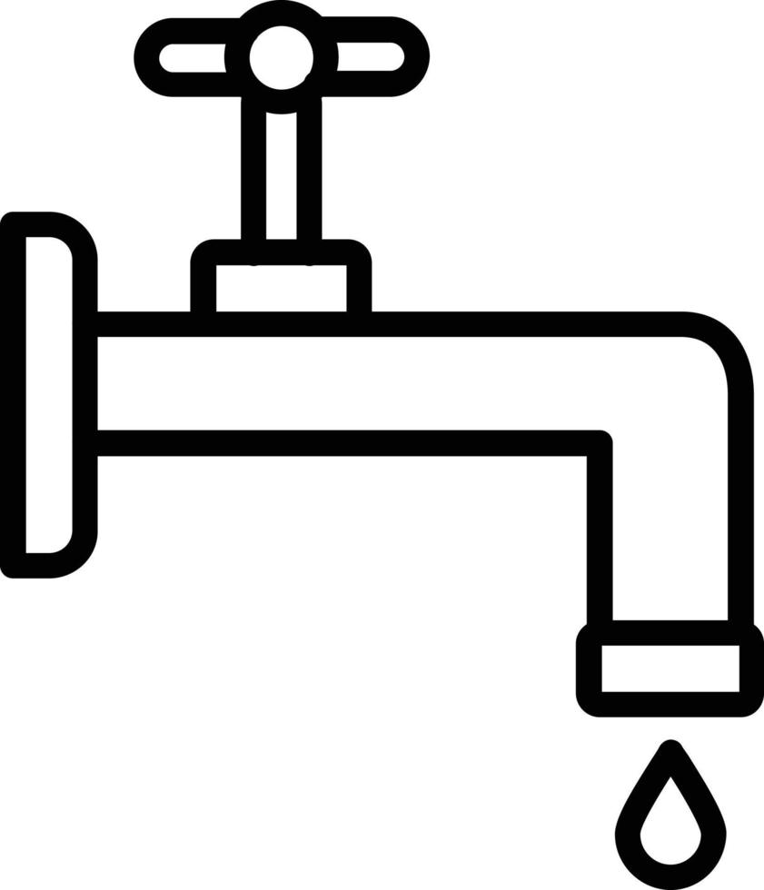 Faucet Vector Line Icon