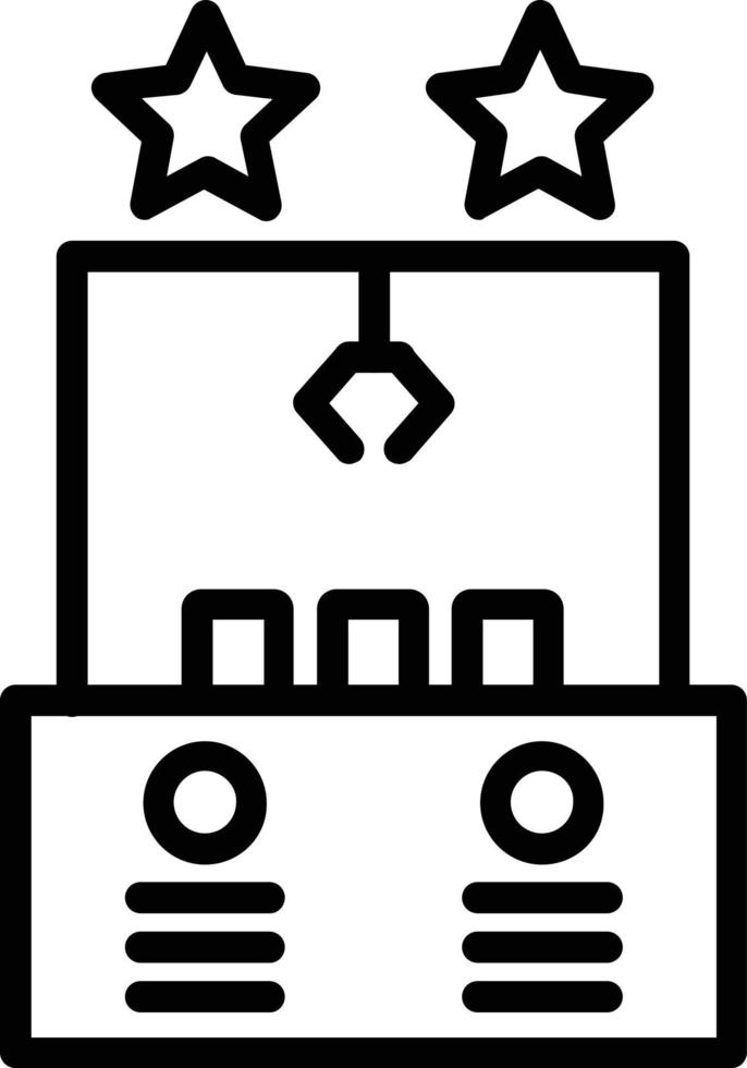 Claw Machine Vector Line Icon