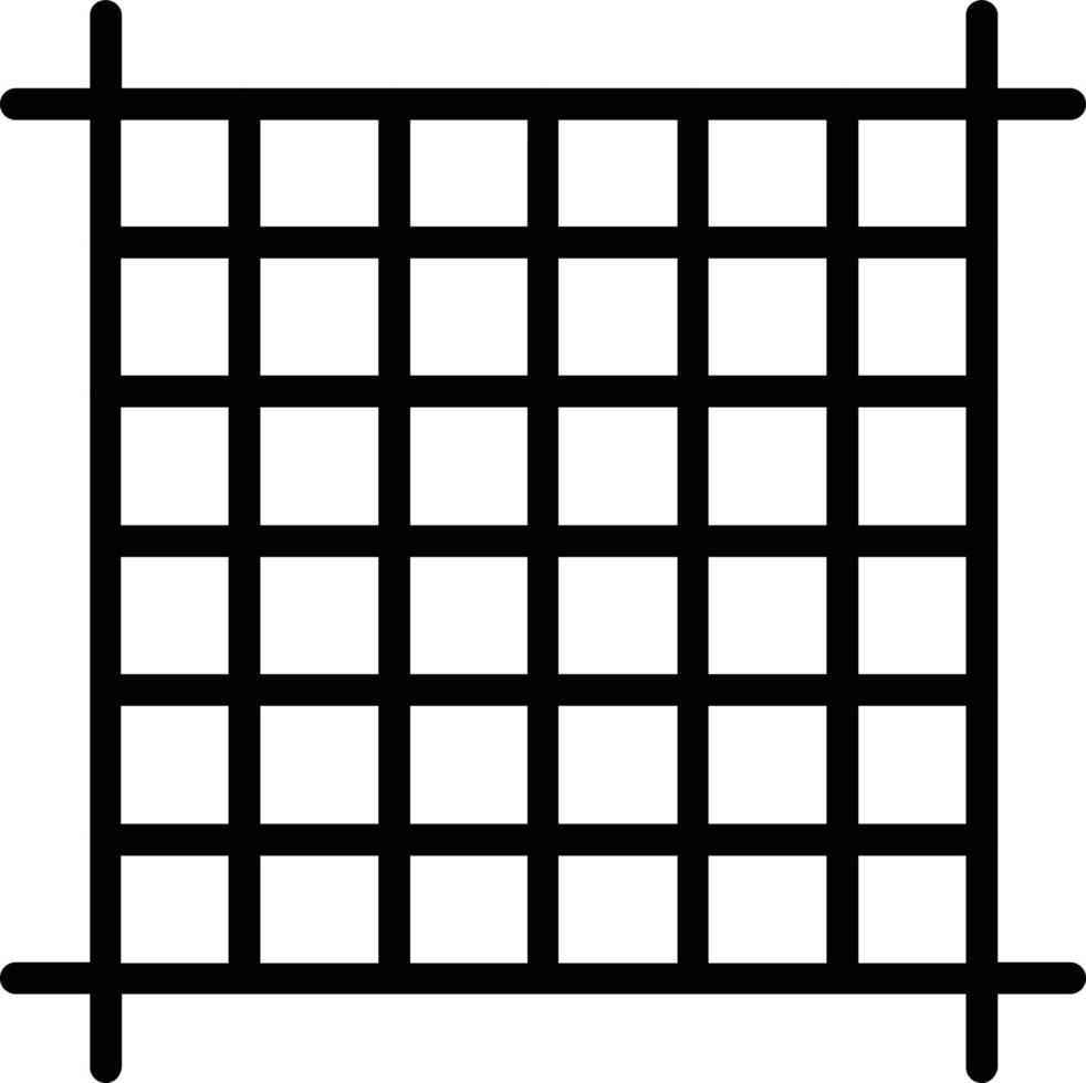 Grid Vector Line Icon