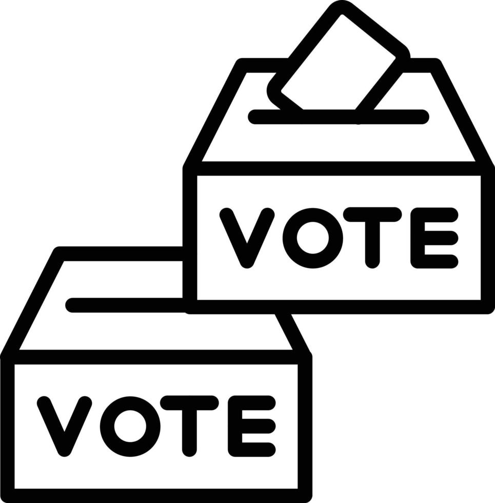 Polling Vector Line Icon