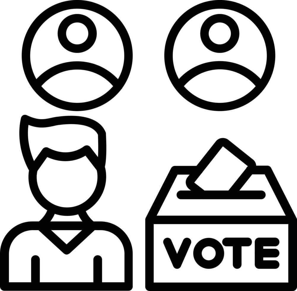 Election Vector Line Icon