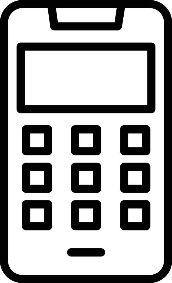 Dial Pad Vector Line Icon