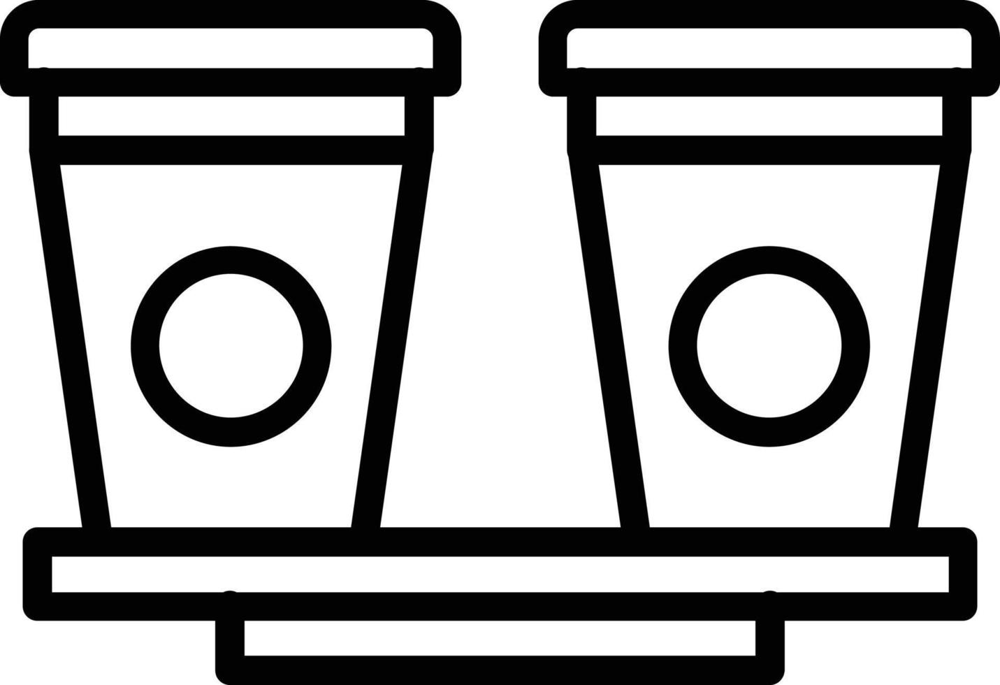 Cups Vector Line Icon