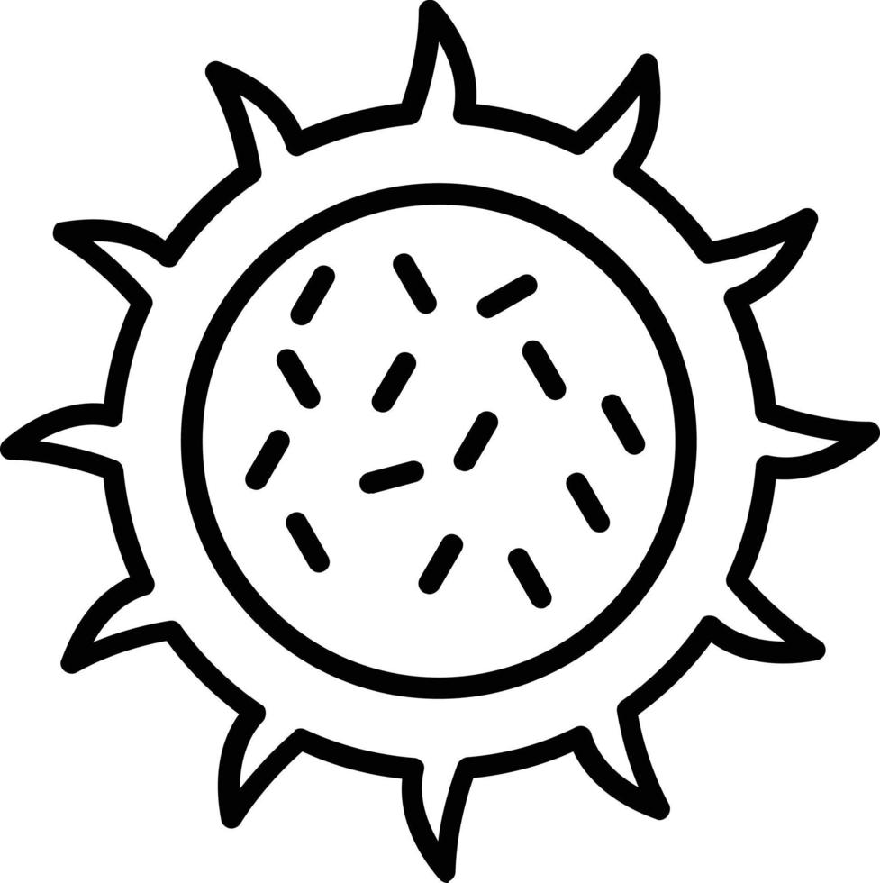 Dragon Fruit Vector Line Icon