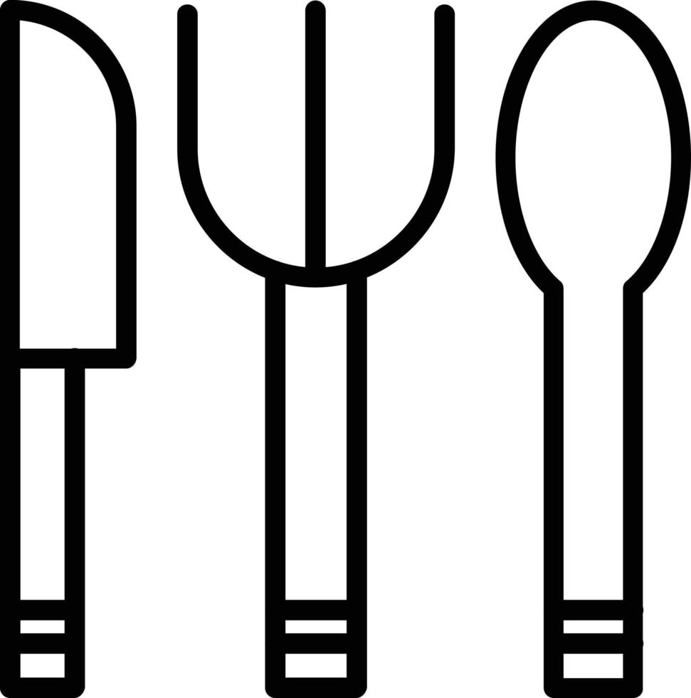 Cutlery Vector Line Icon