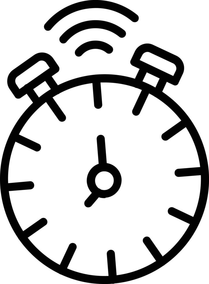 Clock Vector Line Icon