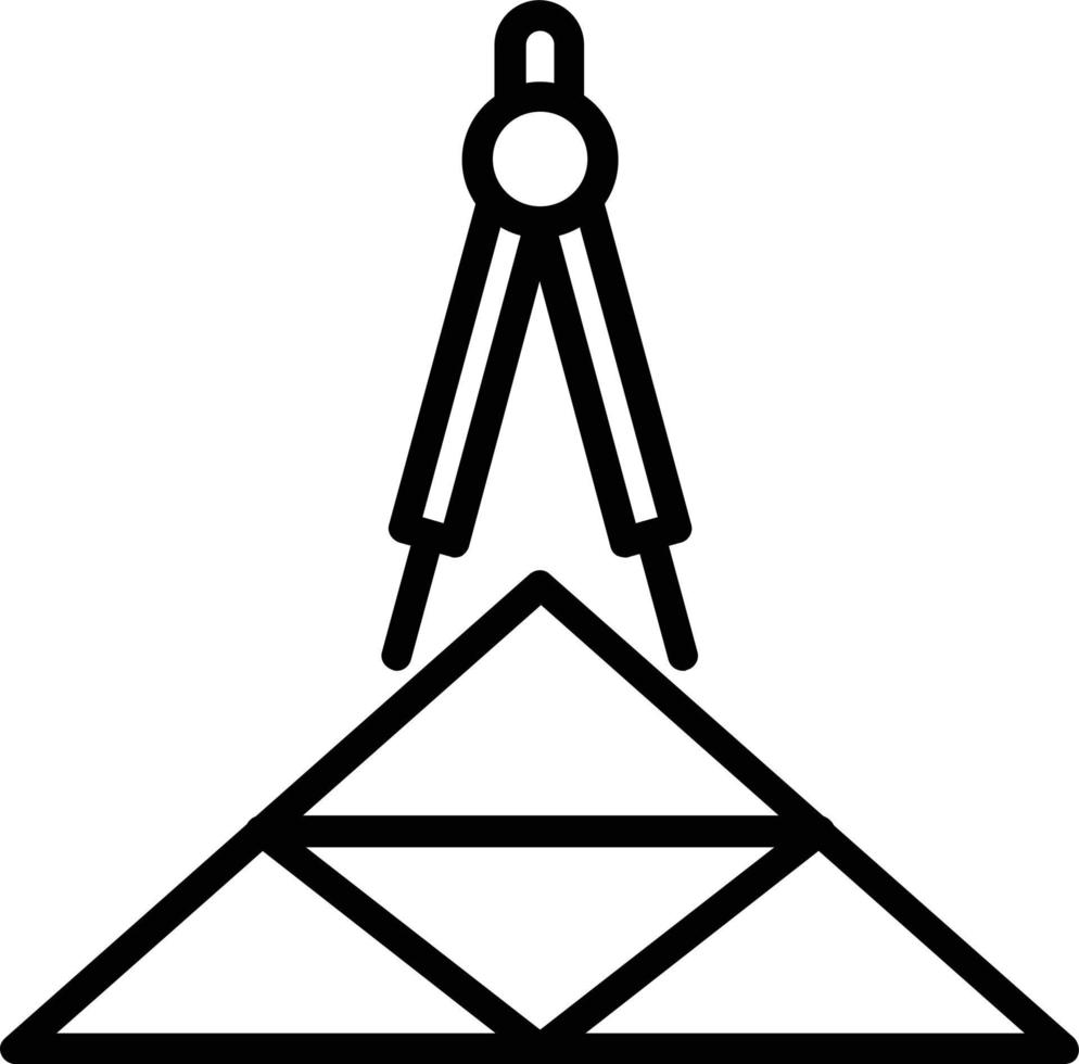 icono de línea de vector de geometría